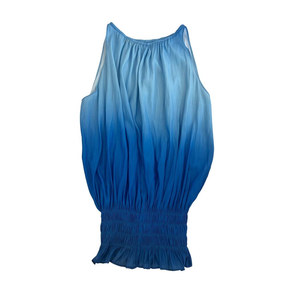 Ramy Brook Lauren Ombre Blue Sleeveless Top Womens Small Beach Coastal Luxe - Picture 2 of 12